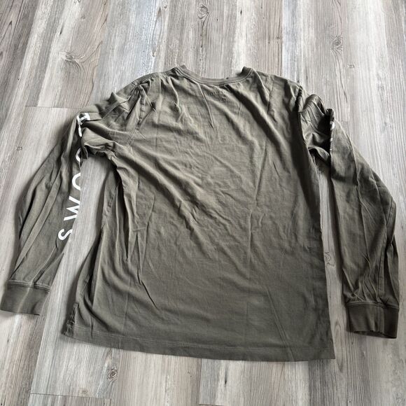 Nike Embroidered Double Snoosh Long Sleeved Green T Shirt Size Medium - Picture 7 of 9